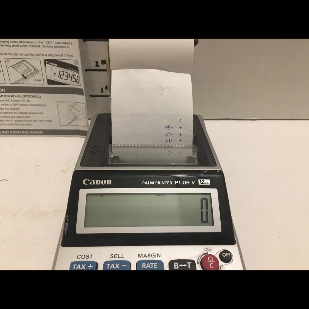Canon palm printer calculator P1-DH V